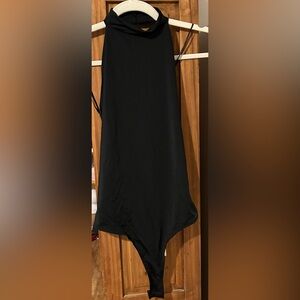 Zara Black Open Back Sleeveless Bodysuit Size Med NWT